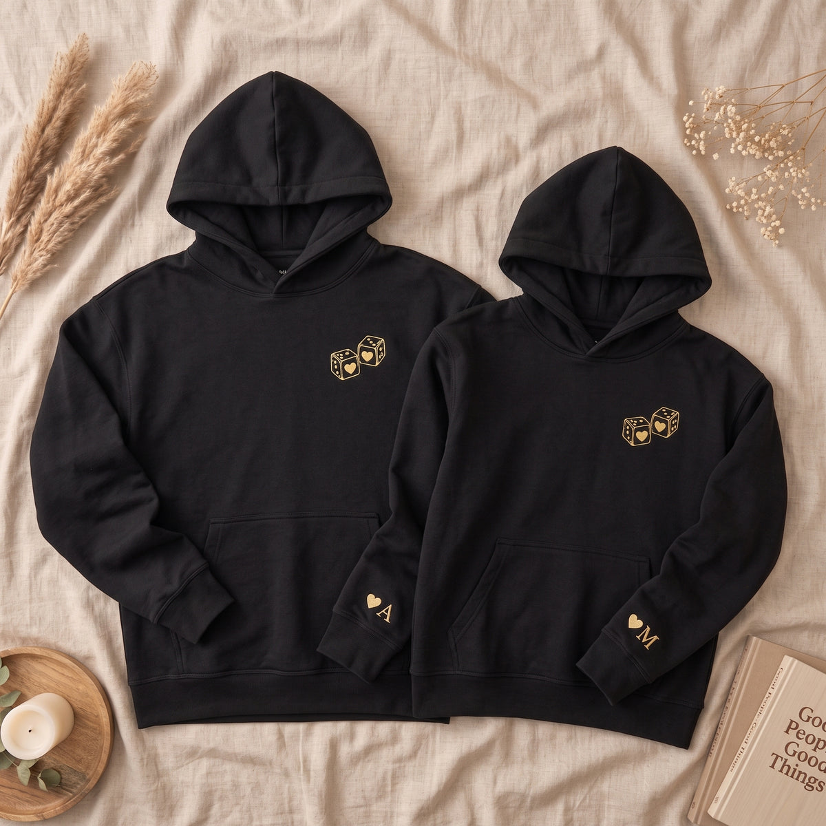 Oversize Hoodie Set „Lucky in Love" TWOJE INICJAŁY