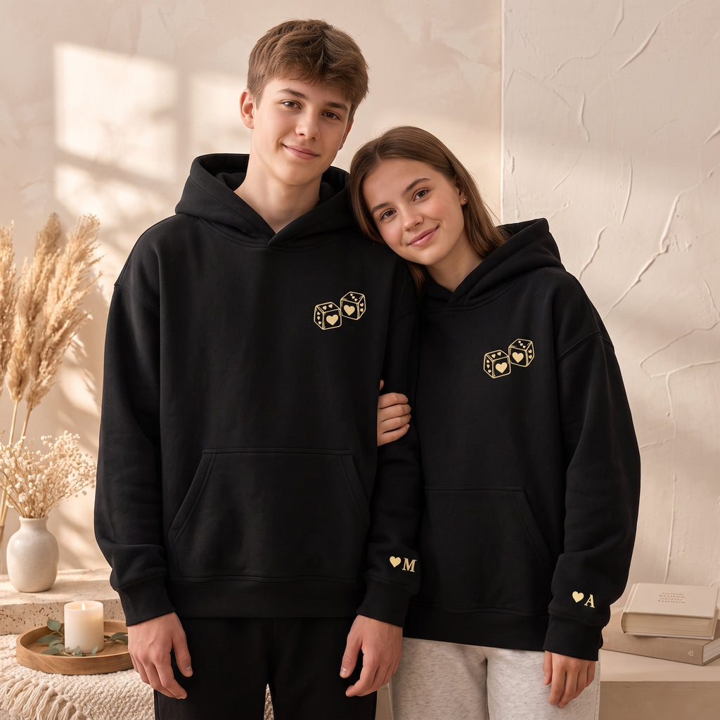 Oversize Hoodie Set „Lucky in Love" TWOJE INICJAŁY