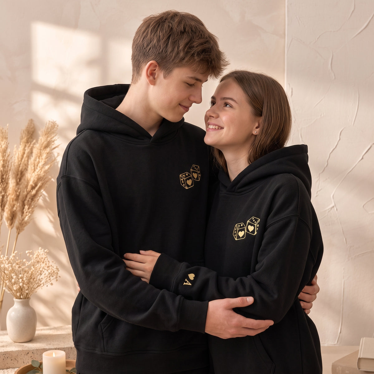 Oversize Hoodie Set „Lucky in Love" TWOJE INICJAŁY