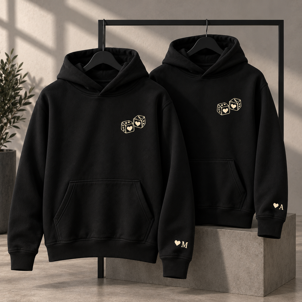 Oversize Hoodie Set „Lucky in Love" TWOJE INICJAŁY