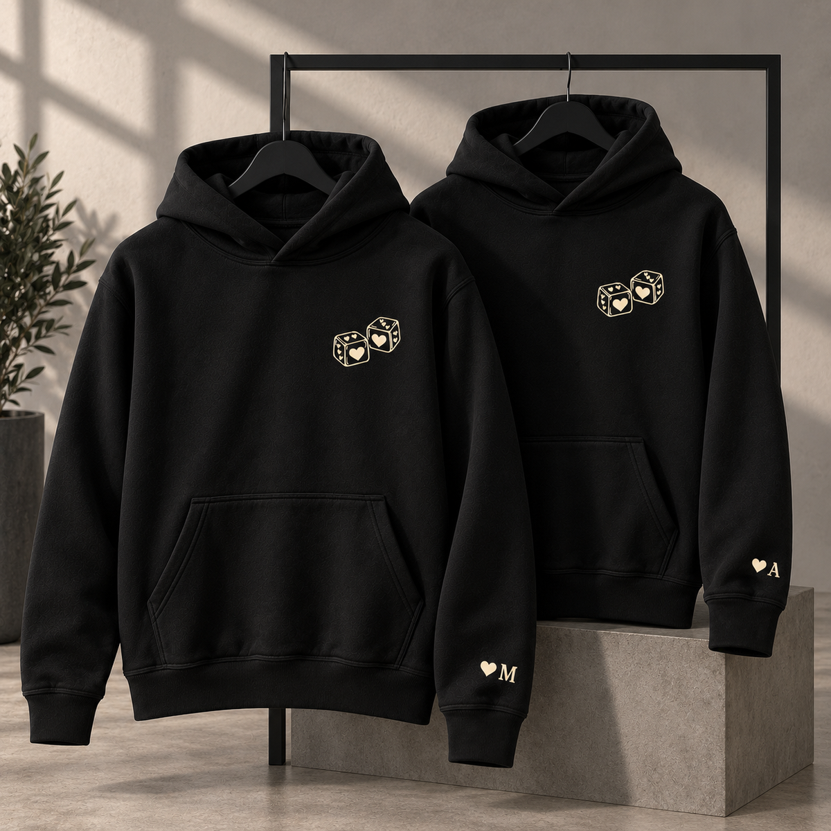 Oversize Hoodie Set „Lucky in Love" TWOJE INICJAŁY